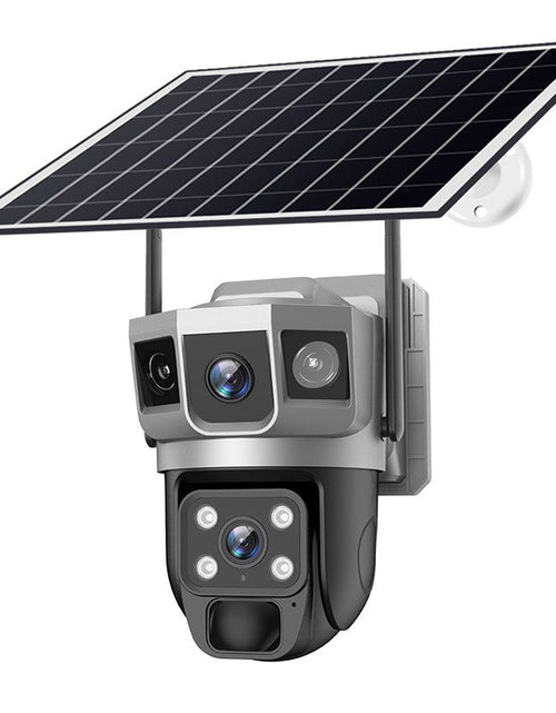 Load image into Gallery viewer, V380PRO-9 Solar powered WiFi Outdoor Waterproof Ball Machine HD Monitoring Camera Remote Uninterrupted Power
