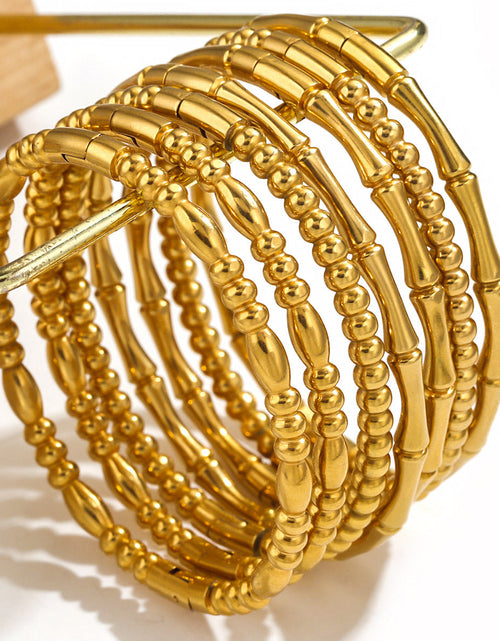 Load image into Gallery viewer, Fashion bamboo titanium steel bracelet female summer niche cold style ins stainless steel retro bamboo jewelry
