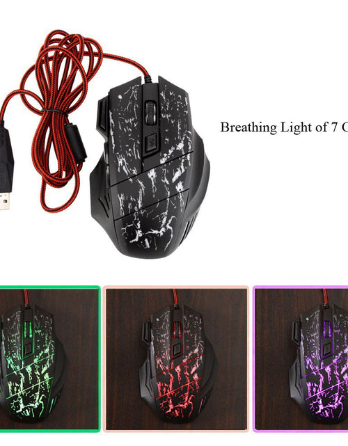 Load image into Gallery viewer, HXSJ Flow Crack Gaming Mouse Colorful Luminous MOUSE 7D Gaming Mouse
