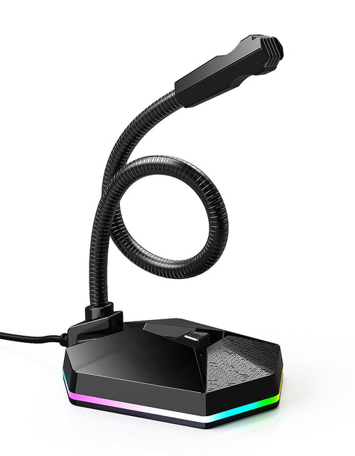 Load image into Gallery viewer, New microphone RGB luminous bendable USB microphone no drive voice chat video conference microphone
