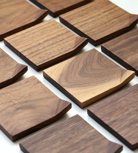 Black Walnut Corner Coaster Solid Wood Heat-Insulating Tea Set Cushion Creative Cup Holder Pot Bearing Accessories