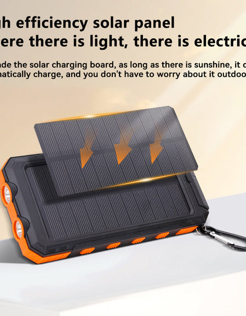 Load image into Gallery viewer, Ultra thin solar power bank 20000mAh with compass three proof solar power bank
