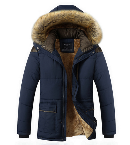 Winter Coat Plus Size Men Jacket Warm Overcoat Outwear Cotton Hooded Down Coat
