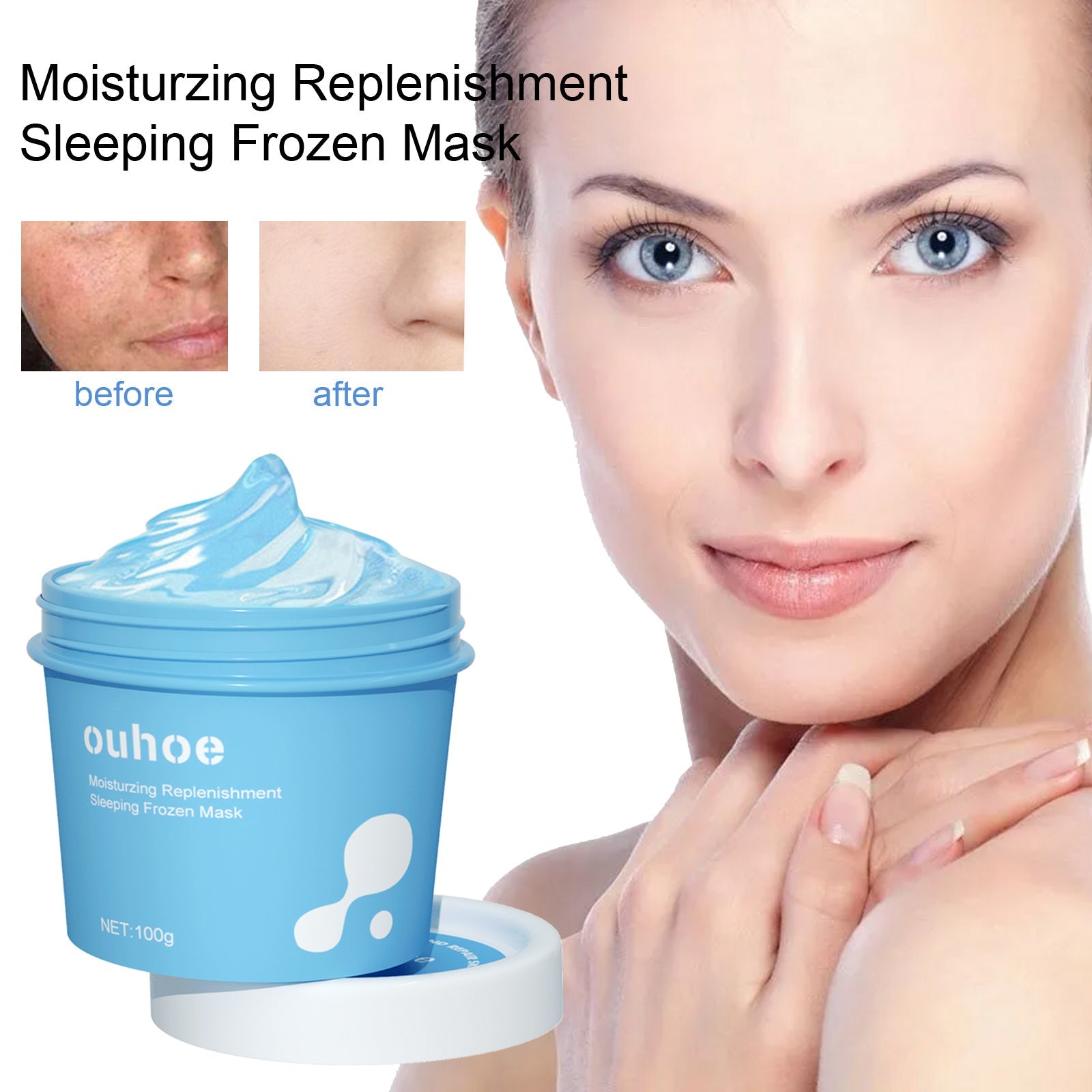 Hydrating And Moisturizing Sleep Frozen Mask, Shrink Pores Brightens Skin, Refreshes And Moisturizes Spread Mask