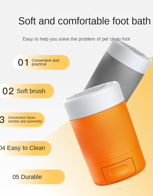 Load image into Gallery viewer, Pet Foot Washing Cup Dog Beauty Paw Cleaning Tool With Towel Feature Foot Bath Bathing Artifact
