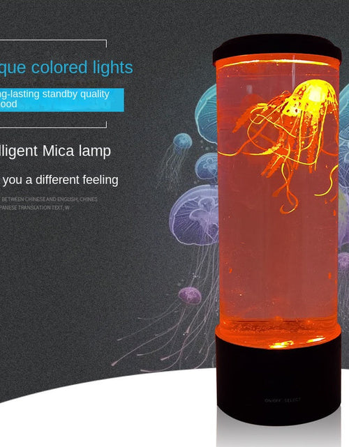 Load image into Gallery viewer, New medium jellyfish lamp USB plug-in colorful LED color changing home atmosphere night light desktop simulation jellyfish lamp
