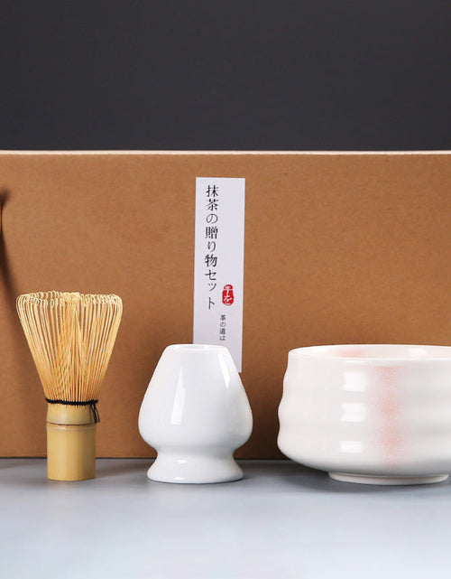 Load image into Gallery viewer, Tea Brush Matcha Brush Hyakumonari Tea Brush Stand Combination Song Dynasty Tea Ordering and Tea Playing Tools Set Japanese Gift Box
