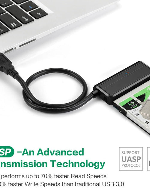 Load image into Gallery viewer, New USB 3.0 to SATA7+15P Easy Drive Cable 2.5 "3.5-inch Hard Drive Data Cable USB Adapter Cable
