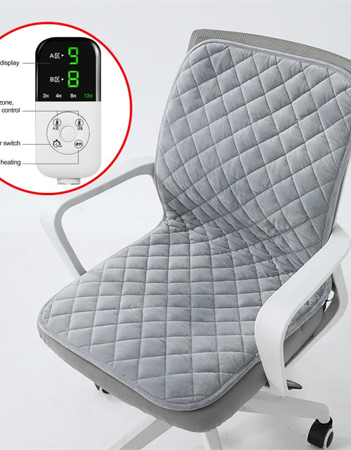 Load image into Gallery viewer, Heated Seat Cushion, 220V Electric Mat, Office Chair Warmer, Smart Timer, Integrated Backrest
