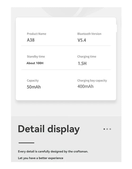 Load image into Gallery viewer, A38 Wireless Headphones Bluetooth 5.4 Hi-Fi Stereo Music Earphones Ear-Hook Sports Headsets For Running
