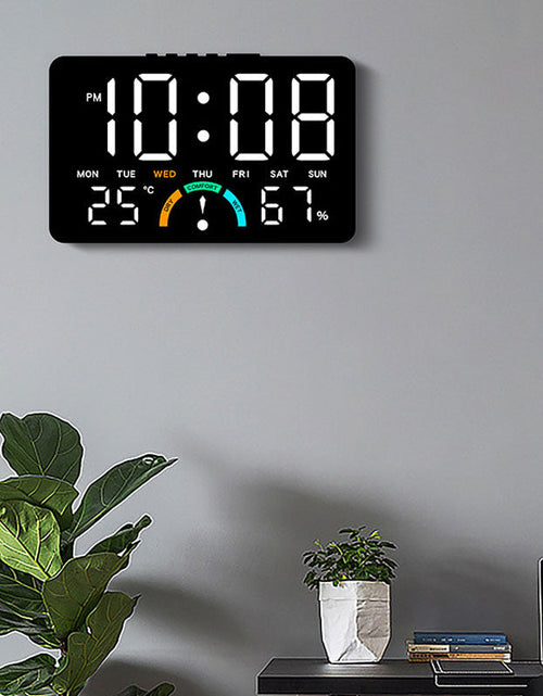 Load image into Gallery viewer, Digital Alarm Clock with Temperature &amp; Humidity Display, Dual Alarm, Snooze
