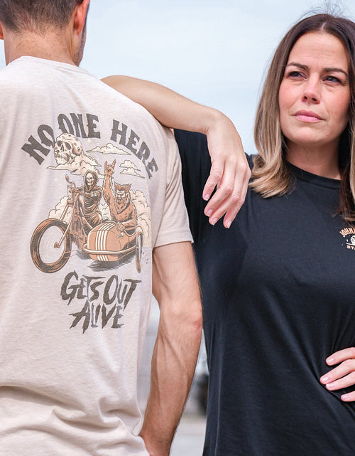 Load image into Gallery viewer, No one here gets out alive T-shirt
