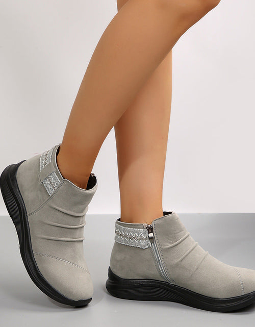 Load image into Gallery viewer, Round-Toe Women’s Frosted Martin Boots
