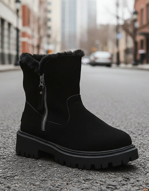 Load image into Gallery viewer, Women’s Plush Snow Boots – Warm Waterproof Winter Boots (Plus Size)
