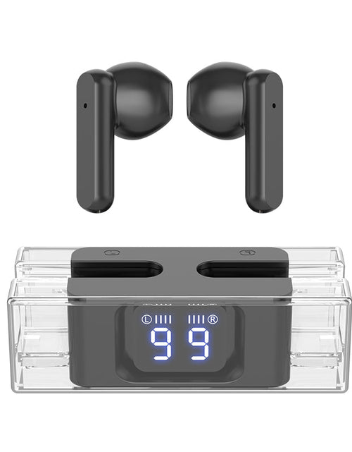 Load image into Gallery viewer, New SP28 in ear earplugs transparent digital display TWS Bluetooth headset game low latency
