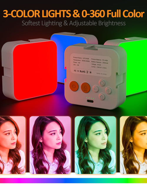 Load image into Gallery viewer, Camera pocket light atmosphere mini RGB mobile phone fill light live VLOG video conference photography light

