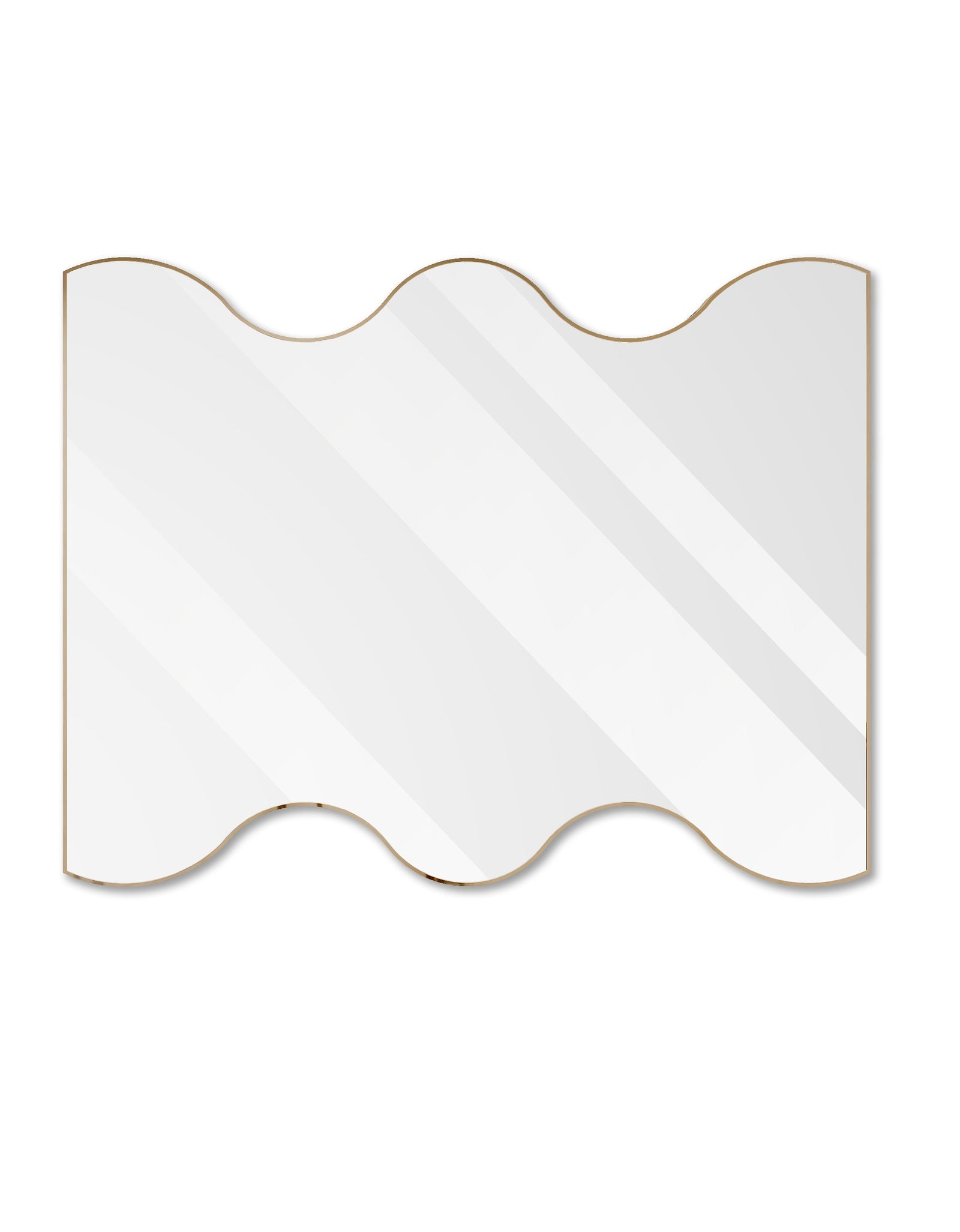 Wall Mirror 30x35 Inch Black Rectangular Mirror with 2 Wavy Sides Metal Framed Mirror Vanity Mirror Dressing Mirror