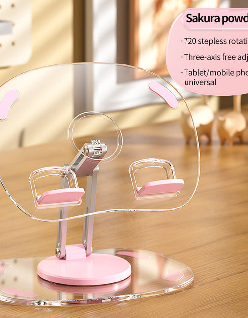 Load image into Gallery viewer, Multi functional adjustable lifting creative mobile phone support stand, desktop live streaming 360 ° rotating tablet stand, universal
