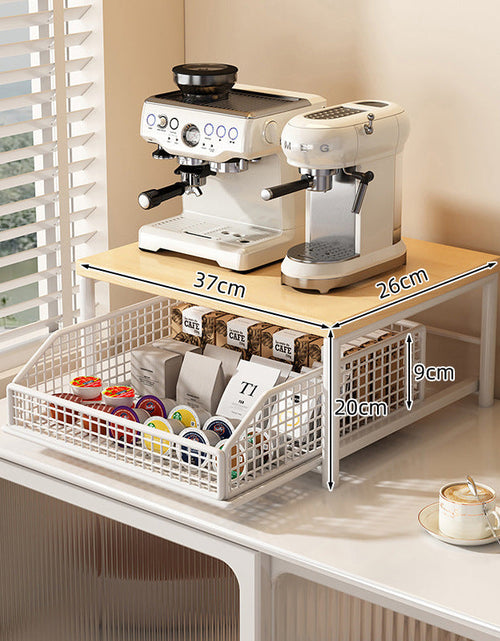 Load image into Gallery viewer, Modern Kitchen Microwave Shelf – Space-Saving Countertop Storage for Appliances, Elegant Design

