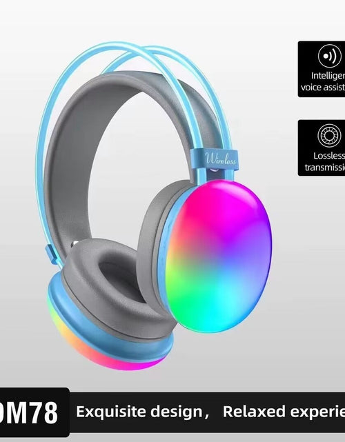 Load image into Gallery viewer, Head mounted Bluetooth earphones YDM78 luminous computer gaming wireless headset
