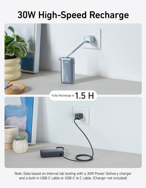 Load image into Gallery viewer, Anker Nano Power Bank (30W, Built-In USB-C Cable)

