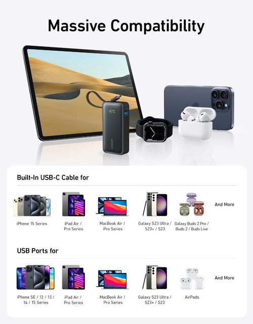 Load image into Gallery viewer, Anker Nano Power Bank (30W, Built-In USB-C Cable)
