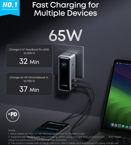 Anker Prime Power Bank (9.6K, 65W, Fusion)