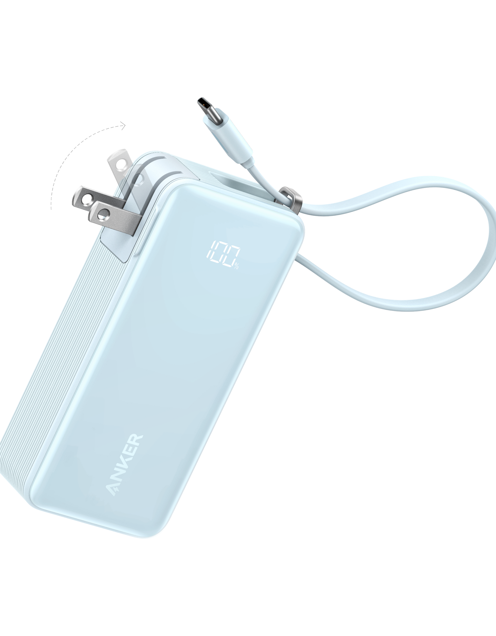 Anker Power Bank (10K, Fusion, Built-In Cable)