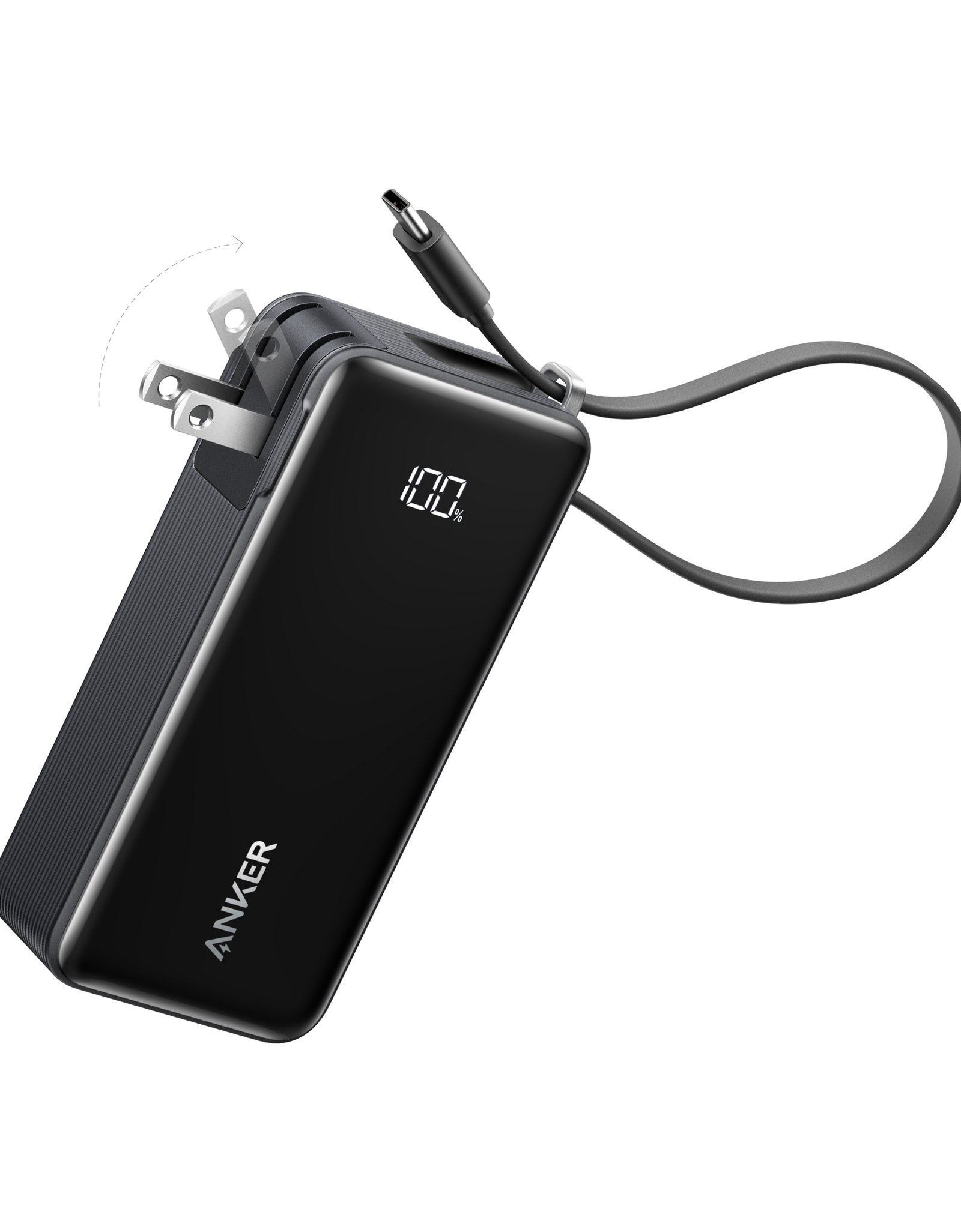 Anker Power Bank (10K, Fusion, Built-In Cable)