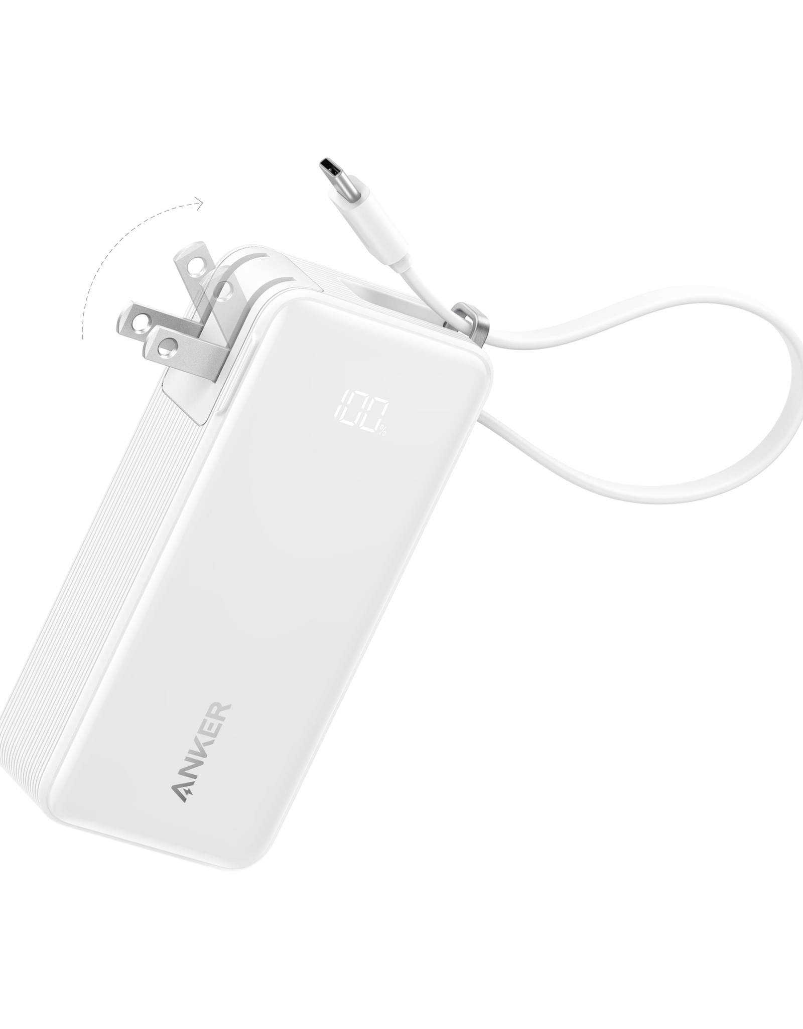 Anker Power Bank (10K, Fusion, Built-In Cable)