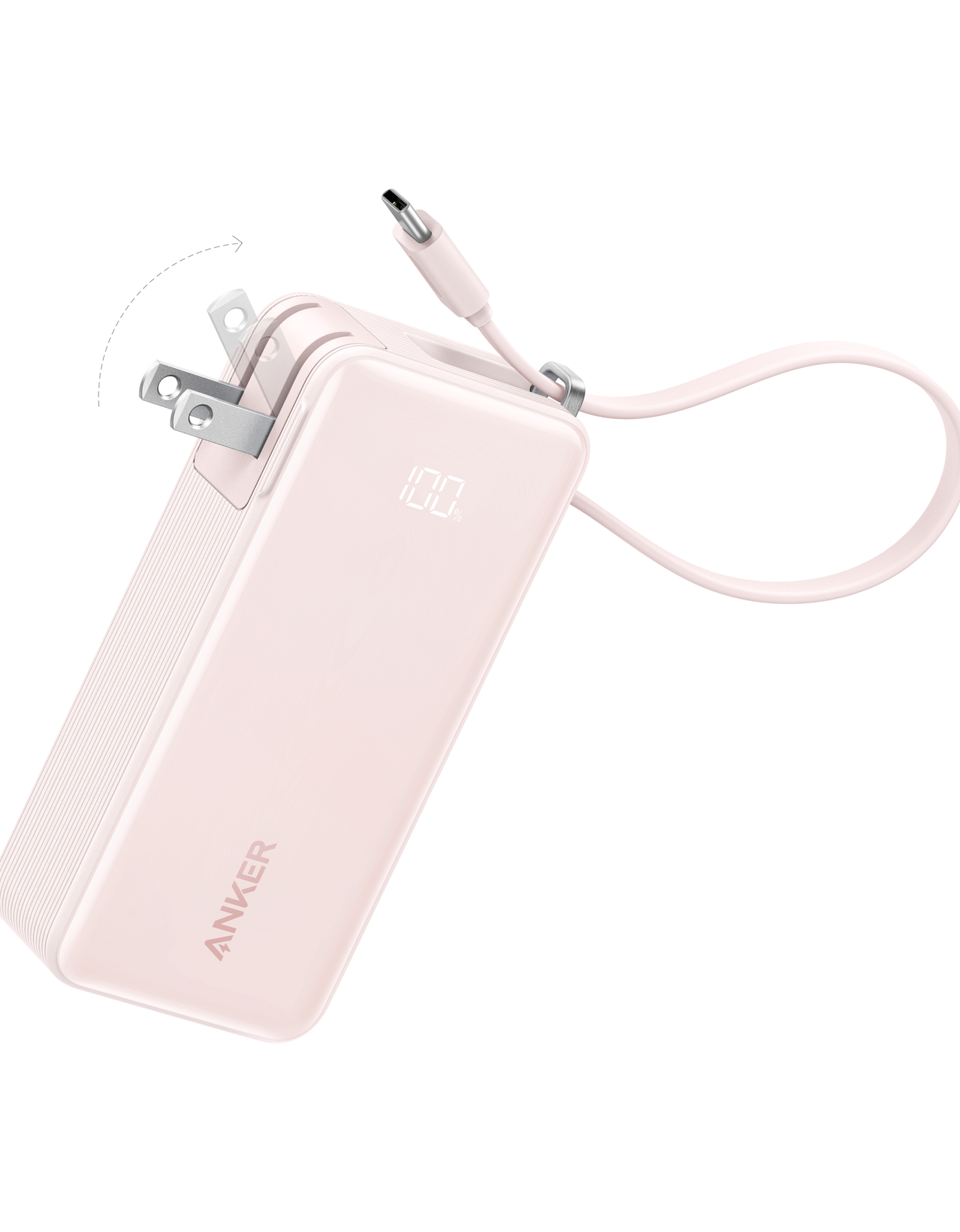 Anker Power Bank (10K, Fusion, Built-In Cable)