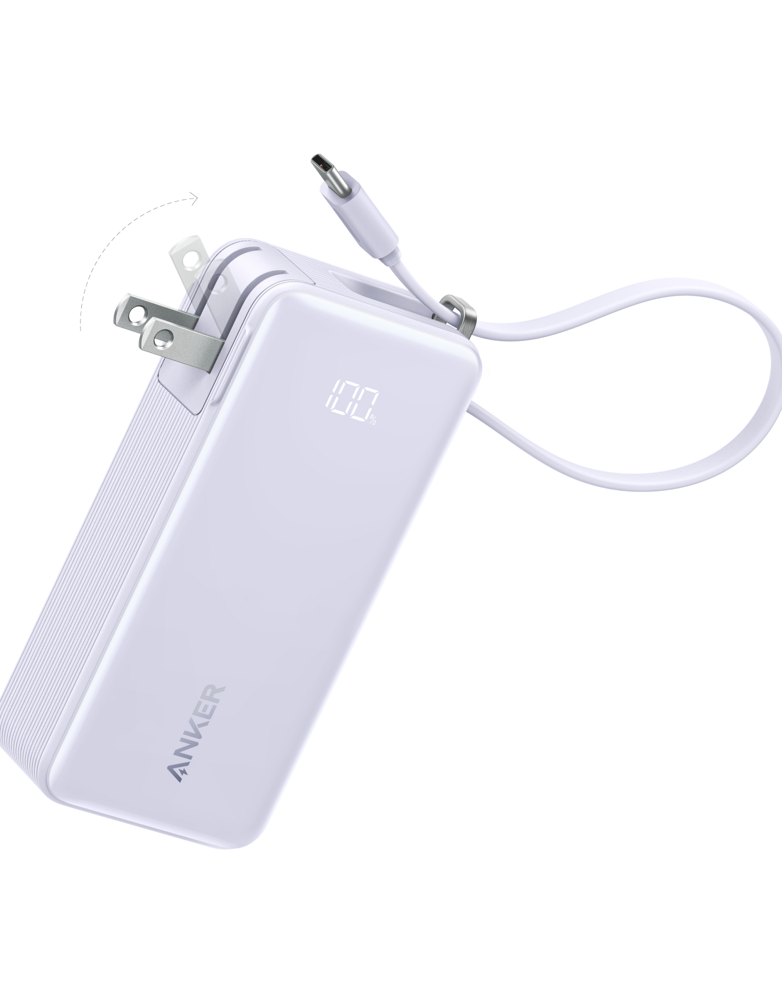 Anker Power Bank (10K, Fusion, Built-In Cable)
