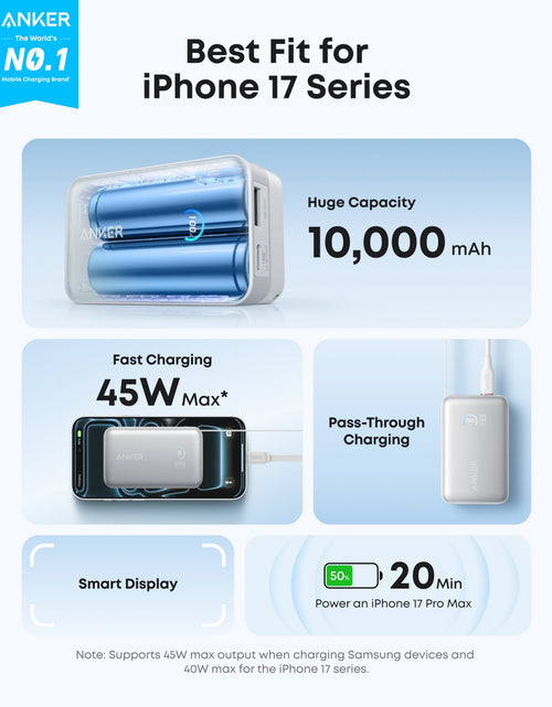 Load image into Gallery viewer, Anker Nano Power Bank (10K, 45W, Built-In Retractable USB-C Cable)
