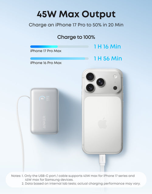 Load image into Gallery viewer, Anker Nano Power Bank (10K, 45W, Built-In Retractable USB-C Cable)
