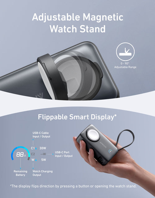 Load image into Gallery viewer, Anker MagGo Power Bank (10K, 35W, For Apple Watch)
