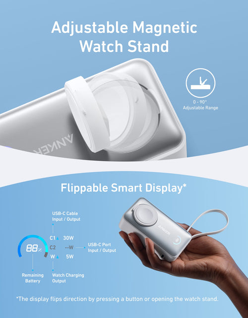Load image into Gallery viewer, Anker MagGo Power Bank (10K, 35W, For Apple Watch)
