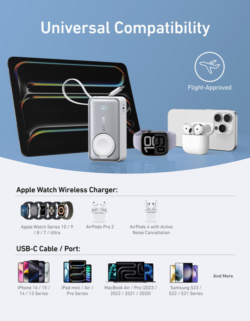 Load image into Gallery viewer, Anker MagGo Power Bank (10K, 35W, For Apple Watch)
