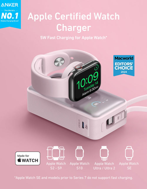 Load image into Gallery viewer, Anker MagGo Power Bank (10K, 35W, For Apple Watch)

