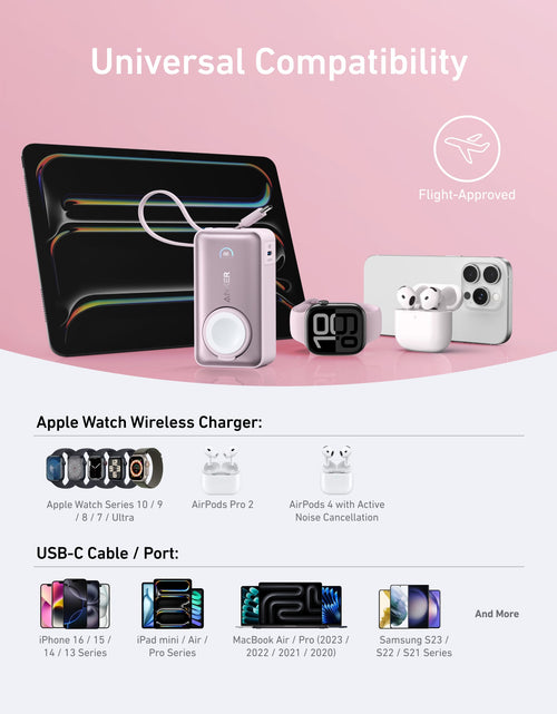 Load image into Gallery viewer, Anker MagGo Power Bank (10K, 35W, For Apple Watch)
