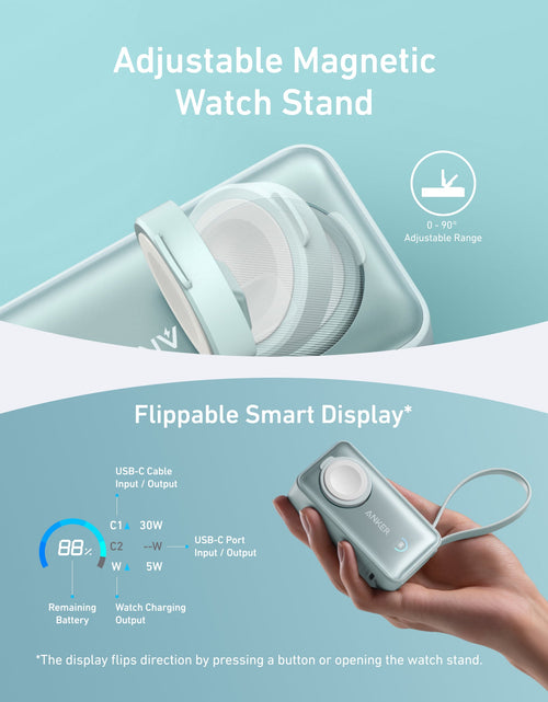 Load image into Gallery viewer, Anker MagGo Power Bank (10K, 35W, For Apple Watch)
