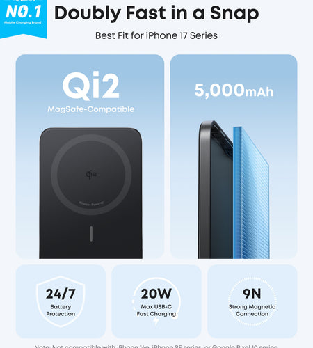 Anker Nano Power Bank (5K, MagGo, Slim)