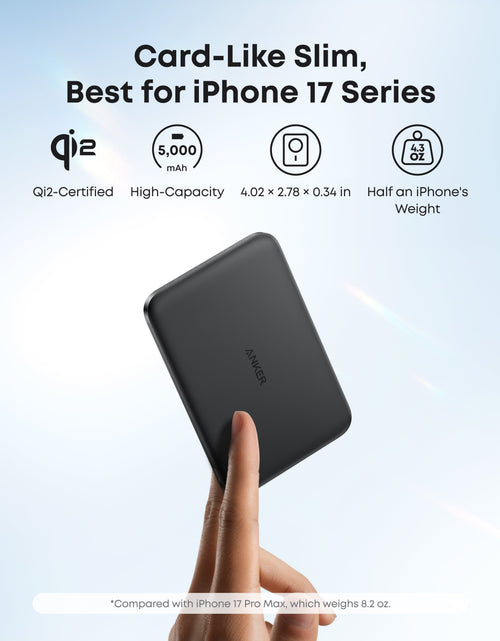 Load image into Gallery viewer, Anker Nano Power Bank (5K, MagGo, Slim)
