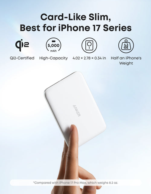 Load image into Gallery viewer, Anker Nano Power Bank (5K, MagGo, Slim)

