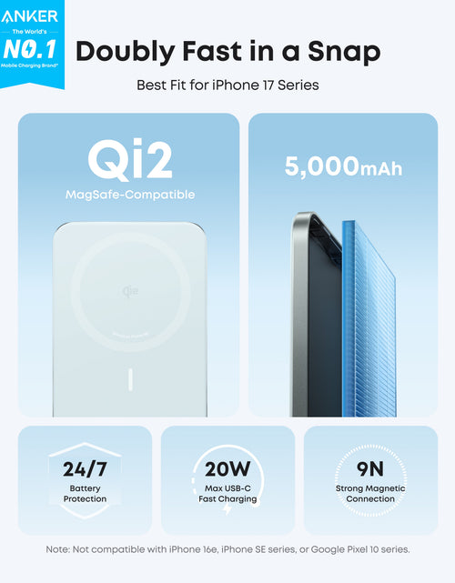 Load image into Gallery viewer, Anker Nano Power Bank (5K, MagGo, Slim)
