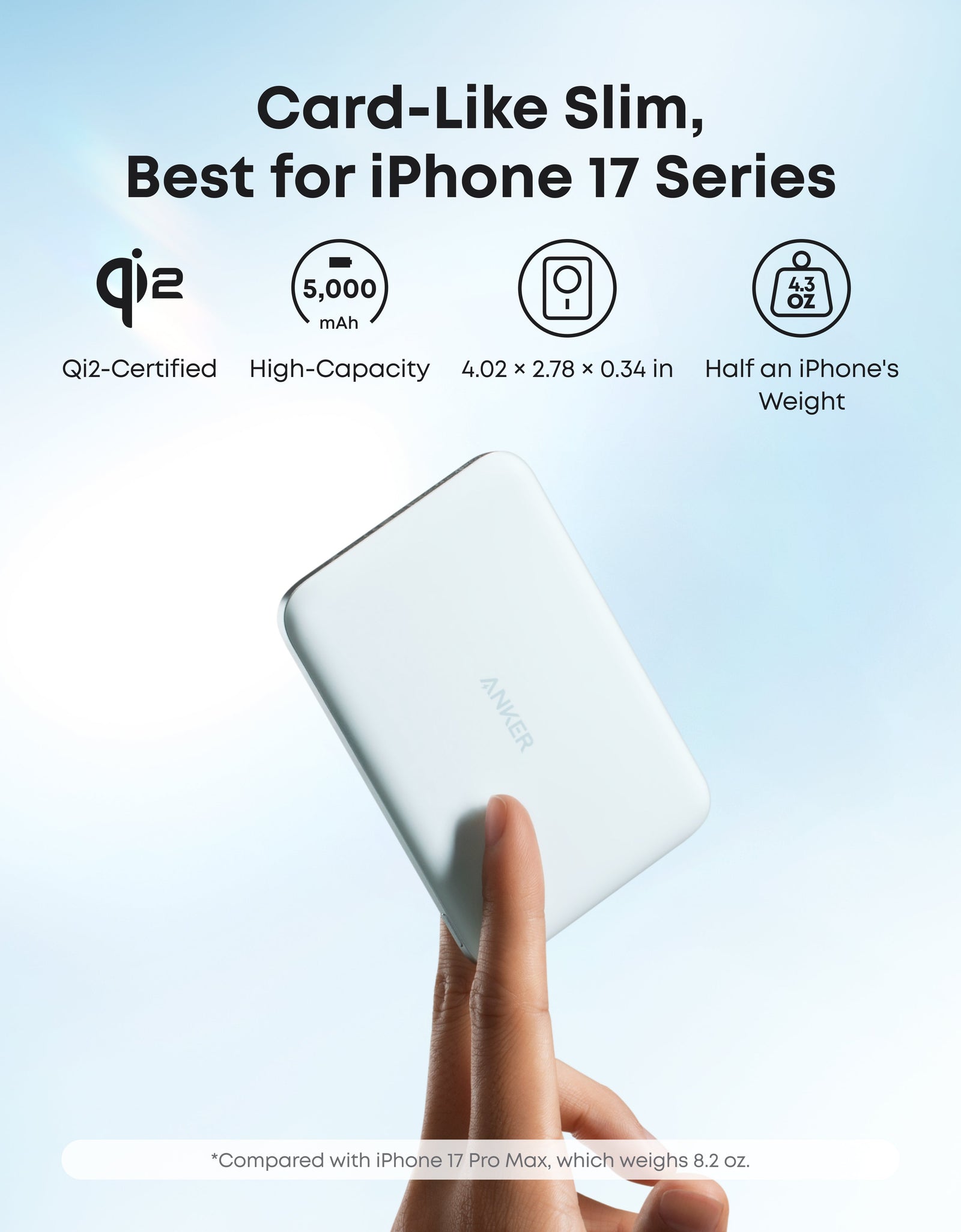 Anker Nano Power Bank (5K, MagGo, Slim)