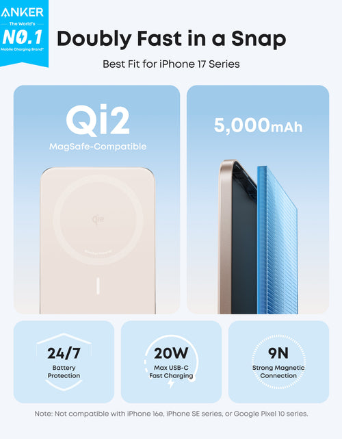 Load image into Gallery viewer, Anker Nano Power Bank (5K, MagGo, Slim)
