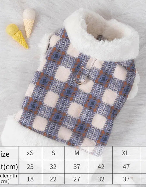 Load image into Gallery viewer, Dog clothing with warmth and plush that can be pulled vest teddy bear small dog cat pet clothing
