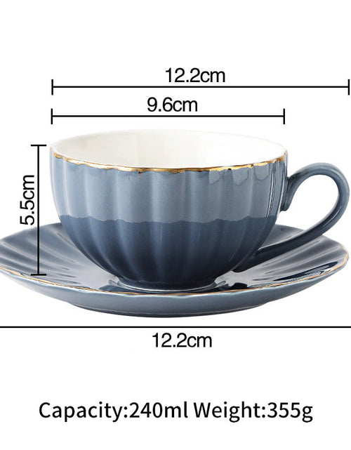 Load image into Gallery viewer, Nordic Style Simple Coffee Cup Set Creative Ceramic Coffee Cup British Afternoon Tea Cup Black Tea Cup Girl Heart

