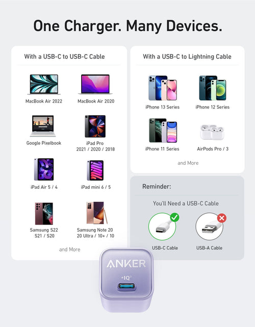 Load image into Gallery viewer, Anker Nano Charger (30W)
