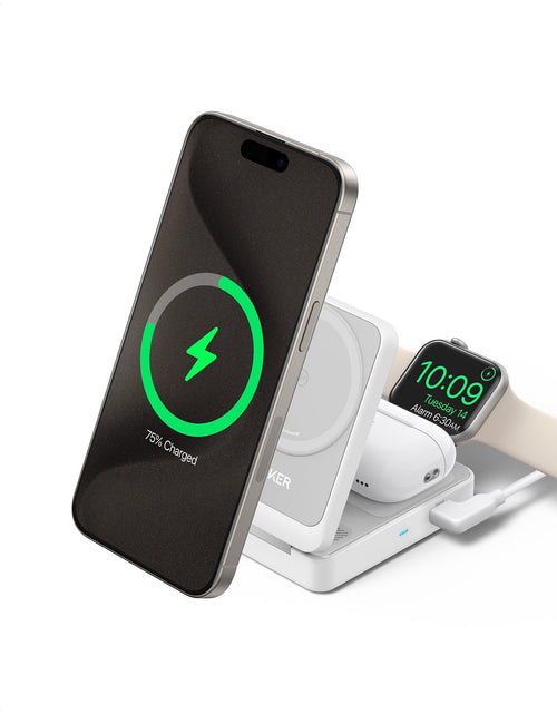 Load image into Gallery viewer, Anker MagGo Wireless Charging Station (Foldable 3-in-1)

